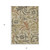 5' X 8' Beige Taupe And Copper Floral Washable Indoor Outdoor Area Rug