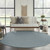 8' Aqua And Ivory Round Geometric Indoor Outdoor Area Rug