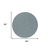 8' Aqua And Ivory Round Geometric Indoor Outdoor Area Rug