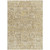 5' X 8' Wheat Beige And Gray Floral Washable Indoor Outdoor Area Rug