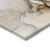 5' X 8' Beige Abstract Washable Non Skid Indoor Outdoor Area Rug - Beige
