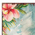 36" Blue Coral And Pink Solid Wood Tropical Floral Flamingo Porch Sign