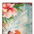 36" Blue Coral And Pink Solid Wood Tropical Floral Flamingo Porch Sign