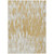3' X 5' Gold And Ivory Abstract Washable Indoor Outdoor Area Rug Transitional Style - Gold, Ivory Color