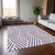 3' X 5' Purple and White Geometric Washable Non Skid Indoor Outdoor Area Rug