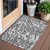 3' X 5' Gray And Ivory Animal Print Washable Indoor Outdoor Area Rug - 608219241025