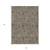5' X 8' Khaki Beige And Gray Floral Washable Indoor Outdoor Area Rug