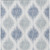 3' X 5' Sky Blue Ivory And Denim Blue Ikat Washable Indoor Outdoor Area Rug