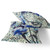 Set of Two 16" X 16" Blue and Green Butterfly Blown Seam Floral Indoor Outdoor Throw Pillow Polyester Home Accent