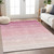 3' X 5' Pink And Ivory Ombre Washable Indoor Outdoor Area Rug