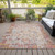 5' X 8' Pink And Ivory Patchwork Washable Indoor Outdoor Area Rug