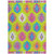5' X 8' Lime Green Pink And Purple Southwestern Washable Indoor Outdoor Area Rug