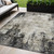 5' X 8' Black Ivory And Beige Abstract Washable Indoor Outdoor Area Rug - Black, Ivory, Beige