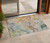 3' X 5' Gray and Gold Abstract Washable Non Skid Indoor Outdoor Area Rug