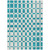5' X 8' Teal Blue And Ivory Geometric Washable Indoor Outdoor Area Rug Transitional Style - Teal Blue, Ivory Color