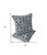 Indoor Use Set of Two 16" X 16" Blue and Orange Blown Seam Floral Indoor Outdoor Throw Pillow for Living Room Bedroom Office