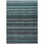 3' X 5' Teal Blue Sky Blue And Gray Striped Washable Indoor Outdoor Area Rug
