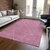 3' X 5' Blush And Ivory Geometric Washable Indoor Outdoor Area Rug Transitional Style - Blush, Ivory Color