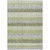3' X 5' Artichoke Green And Ivory Striped Washable Indoor Outdoor Area Rug - 880016468274