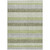 3' X 5' Artichoke Green And Ivory Striped Washable Indoor Outdoor Area Rug - 880016468274