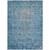 5' X 8' Blue Oriental Washable Indoor Outdoor Area Rug