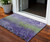 3' X 5' Purple Green And Black Abstract Washable Indoor Outdoor Area Rug