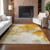 5' X 8' Orange Copper And Terra Cotta Abstract Washable Indoor Outdoor Area Rug