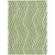 5' X 8' Lime Green and White Geometric Washable Non Skid Indoor Outdoor Area Rug - Lime Green, White
