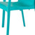 Set of Two Turquoise Heavy Duty Plastic Outdoor Stacking Dining Chairs
