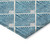 5' X 8' Teal Blue And Ivory Geometric Washable Indoor Outdoor Area Rug Transitional Style - Teal Blue, Ivory Color