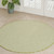 5' Ivory And Green Round Geometric Indoor Outdoor Area Rug