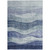 3' X 5' Light Blue And Dark Blue Abstract Washable Indoor Outdoor Area Rug
