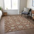 3' X 5' Brown Ivory And Gray Moroccan Washable Indoor Outdoor Area Rug