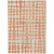 5' X 8' Coral And Ivory Abstract Washable Indoor Outdoor Area Rug