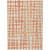 5' X 8' Coral And Ivory Abstract Washable Indoor Outdoor Area Rug