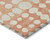 5' X 8' Coral And Ivory Abstract Washable Indoor Outdoor Area Rug