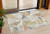 3' X 5' Ivory Brown And Green Geometric Washable Indoor Outdoor Area Rug