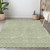 3' X 5' Green And Ivory Chevron Washable Indoor Outdoor Area Rug - Green, Ivory