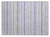 2' X 3' Ivory Blue and Gray Striped Washable Non Skid Indoor Outdoor Area Rug