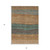 3' X 5' Terra Cotta Copper And Beige Striped Washable Indoor Outdoor Area Rug