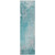 8' Runner Teal Abstract Washable Non Skid Indoor Outdoor Runner Rug - 606114961901