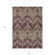 3' X 5' Burgundy Beige And Charcoal Ikat Washable Indoor Outdoor Area Rug