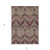3' X 5' Burgundy Beige And Charcoal Ikat Washable Indoor Outdoor Area Rug