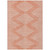 3' X 5' Salmon And Ivory Geometric Washable Indoor Outdoor Area Rug Transitional Style - Salmon, Ivory Color