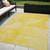 5' X 8' Gold Abstract Washable Non Skid Indoor Outdoor Area Rug