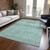 5' X 8' Aqua And Teal Blue Medallion Washable Indoor Outdoor Area Rug