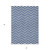3' X 5' Navy Blue And Ivory Chevron Washable Indoor Outdoor Area Rug
