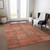 3' X 5' Salmon Copper And Gray Patchwork Washable Indoor Outdoor Area Rug