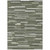 5' X 8' Olive Green Gray And Ivory Striped Washable Indoor Outdoor Area Rug