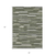 5' X 8' Olive Green Gray And Ivory Striped Washable Indoor Outdoor Area Rug